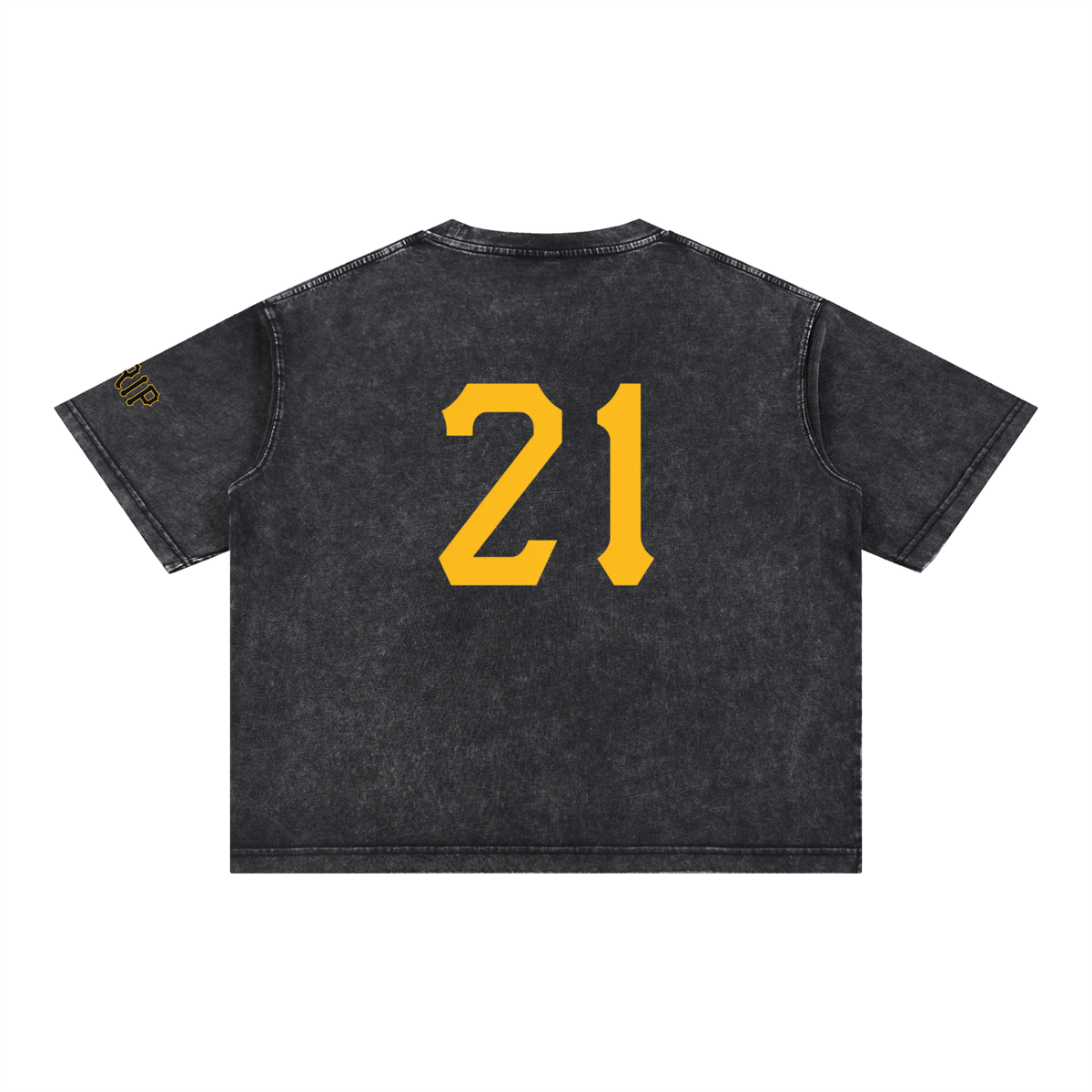 PIRVTES - Mineral Wash Boxy Cotton T-Shirt