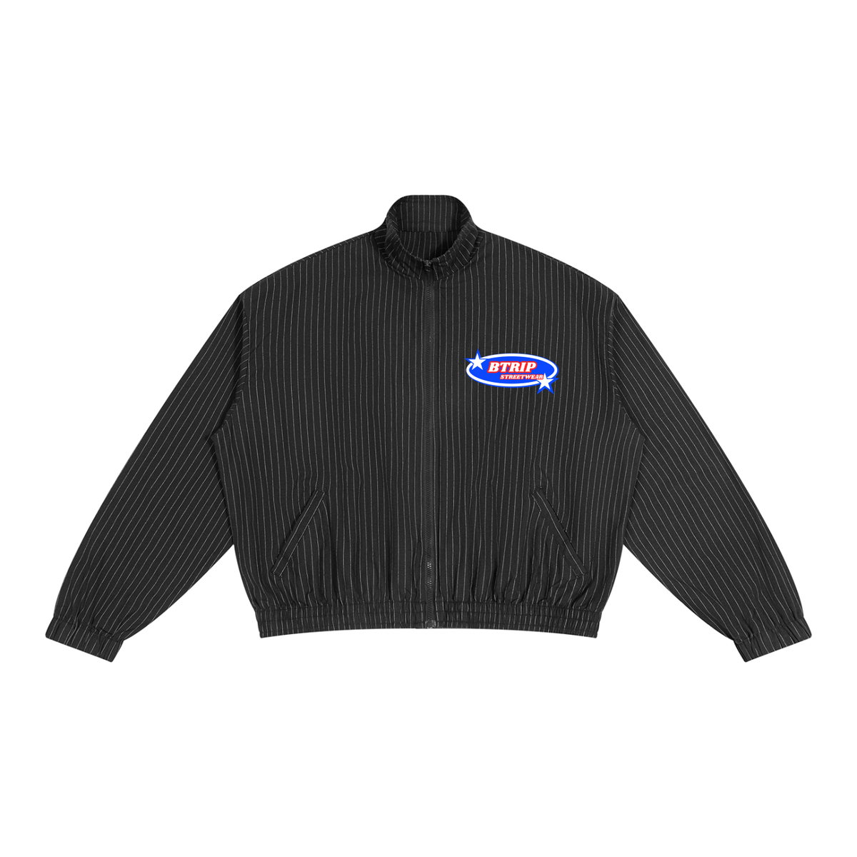 BTRIP STREETWEAR | Unisex Striped Full-Zip Track Jacket