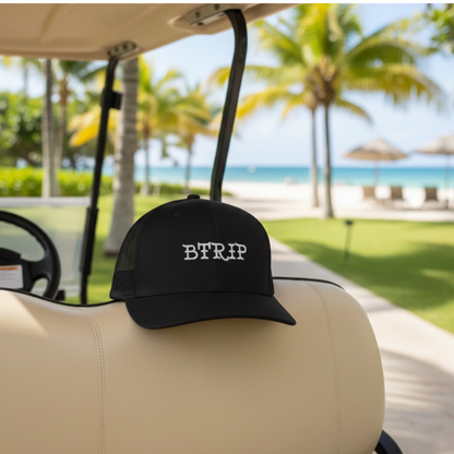 BTRIP Trucker Cap — Black | Classic Mesh Snapback