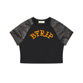 KELLY - Women’s Camo Raglan Crop T-Shirt