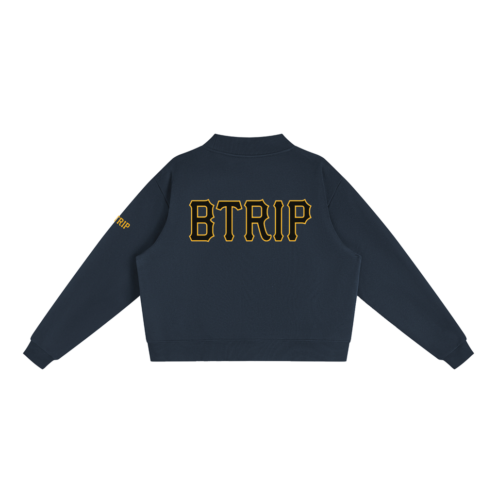 WHVT IF - Essential Fleece Mock-Neck Crew Sweatshirt