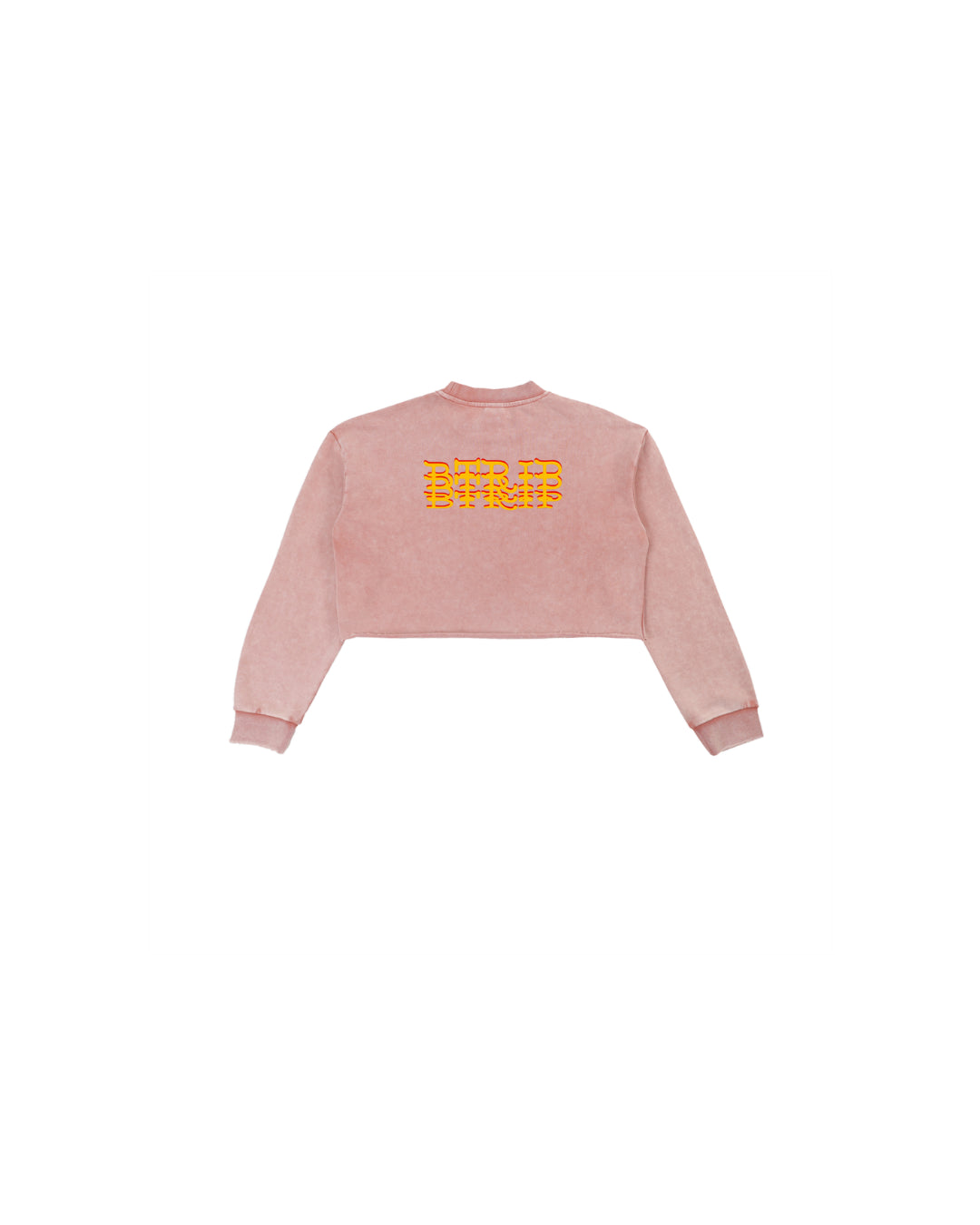BVBY MUSCLE - Washed Raw Edge Cropped Sweatshirt