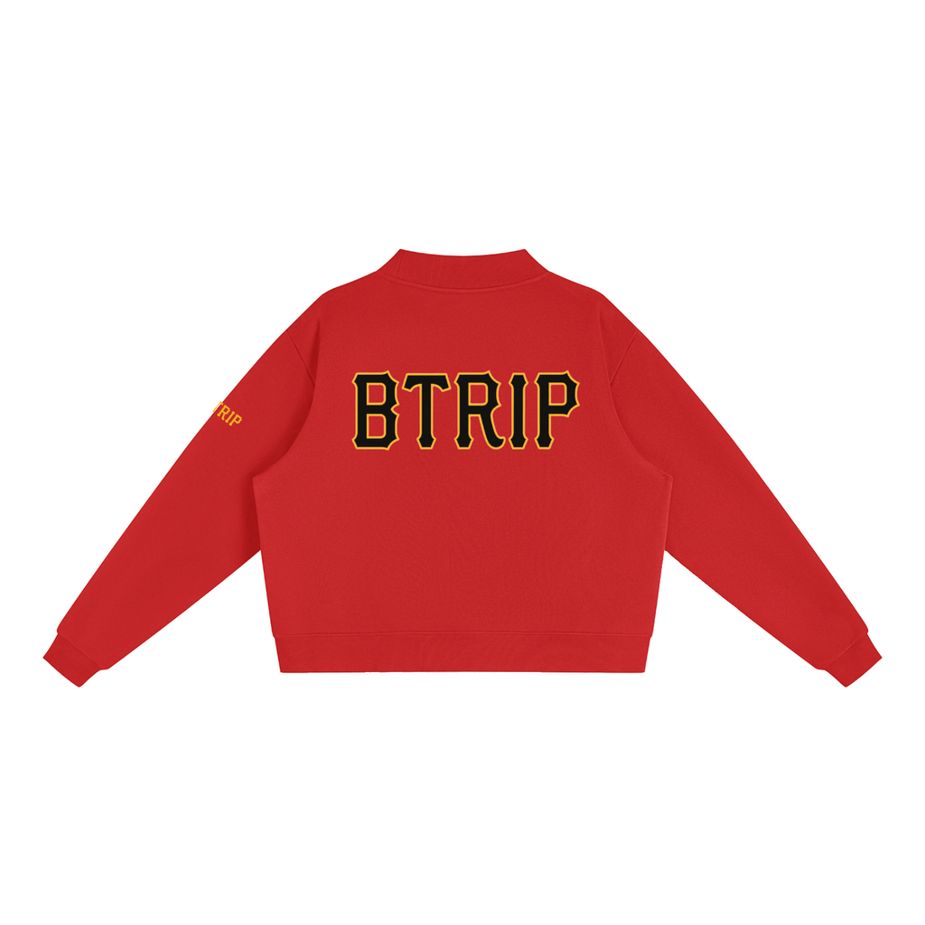 WHVT IF - Essential Fleece Mock-Neck Crew Sweatshirt