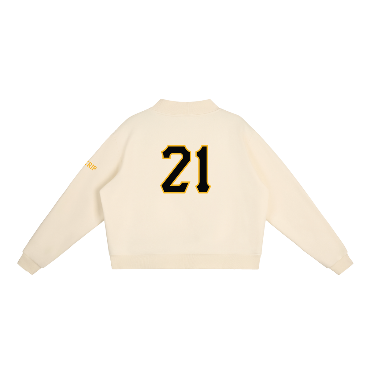 PIRVTES | Women's Gold Emblem Mock-Neck Sweatshirt