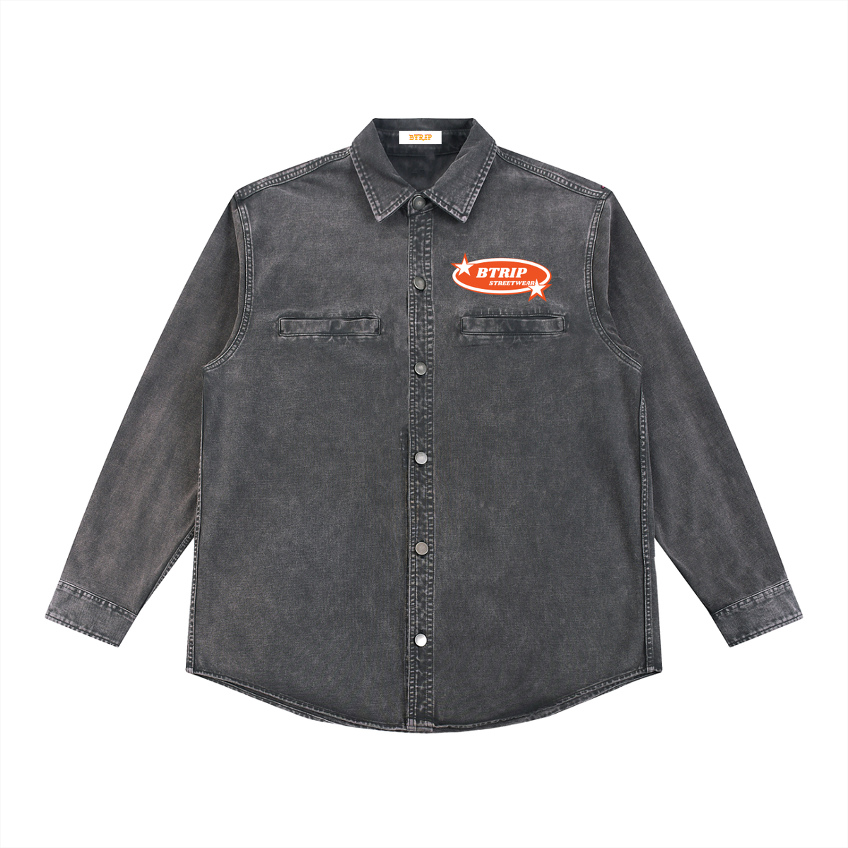 BTRIP STREETWEAR | Unisex Denim Vintage Washed Heavyweight Jacket