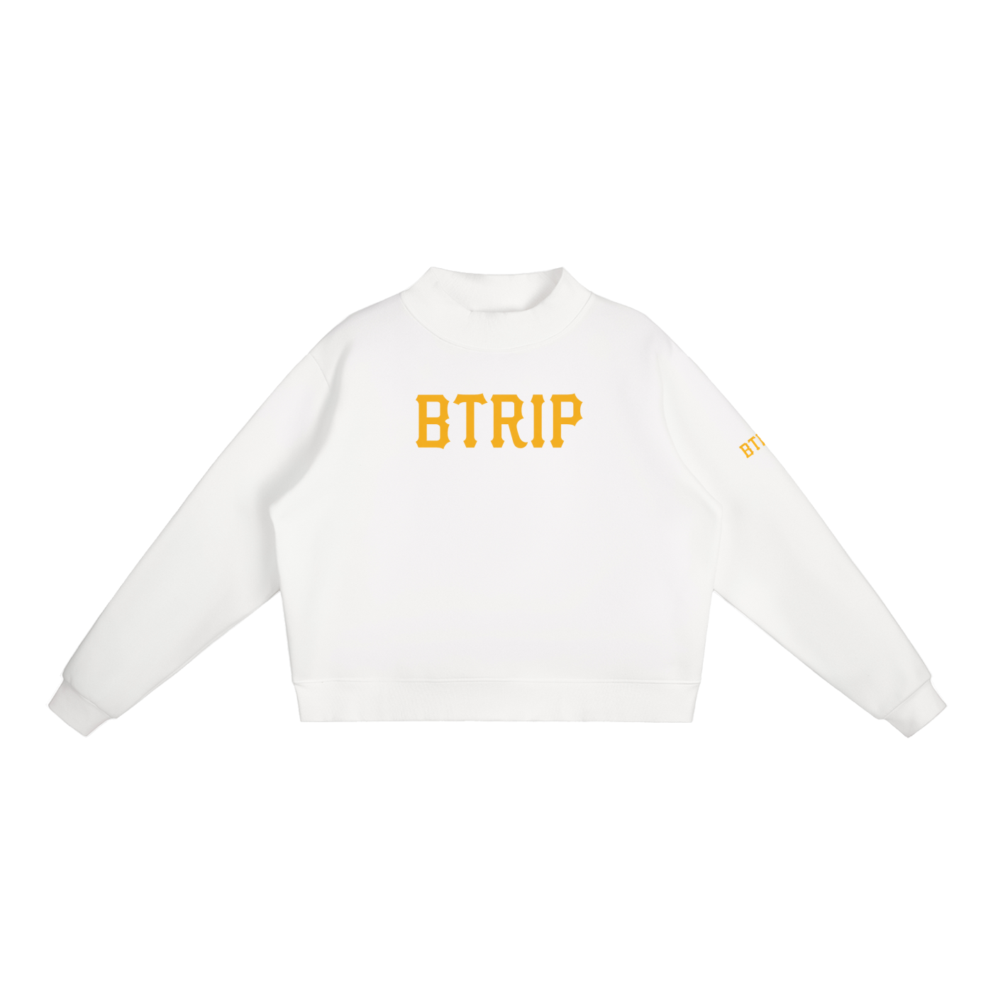 WHVT IF - Essential Fleece Mock-Neck Crew Sweatshirt
