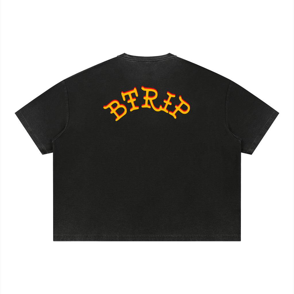 NOT VFRVID - Unisex Vintage Wash Sunfade Boxy Waffle T-Shirt