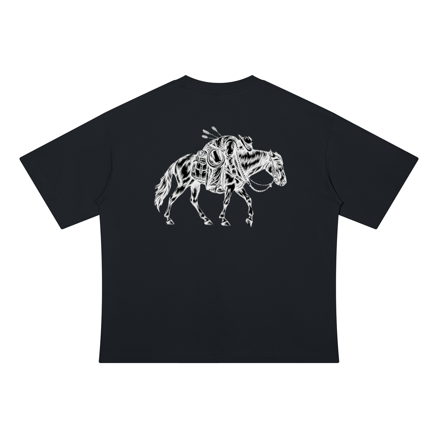 MAN DOWN INVERTED | Unisex Drop Shoulder Cotton T-Shirt