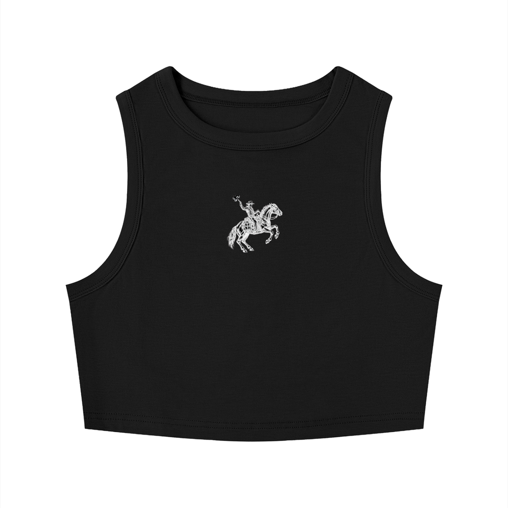 MAN DOWN - Women's Tight Crewneck Crop Tank Top