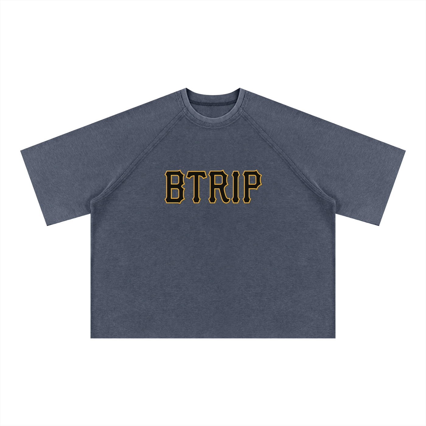 PIRVTES - Unisex Mineral Wash Boxy Waffle T-Shirt