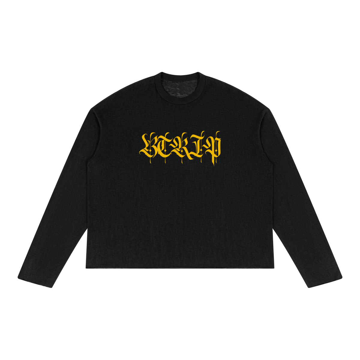 Unisex Raw Edge Long Sleeve T-Shirt