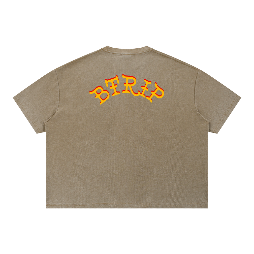 NOT VFRVID - Unisex Vintage Wash Sunfade Boxy Waffle T-Shirt