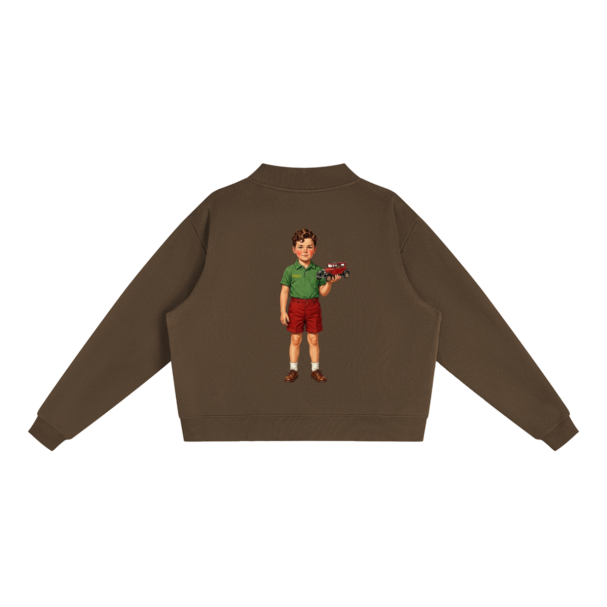 C&A | El Muñeco Fleece Mock-Neck Crew Sweatshirt
