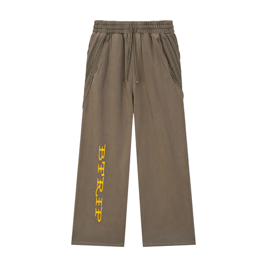 ISSVNTIVL - Washed Raw Hem Track Pants