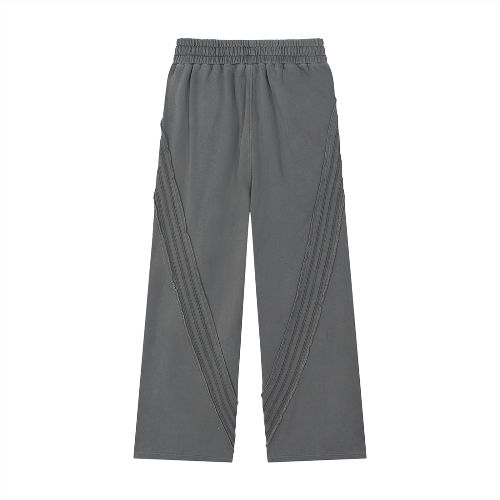 MOON - Snow Washed Tape Raw Edge Sweatpants
