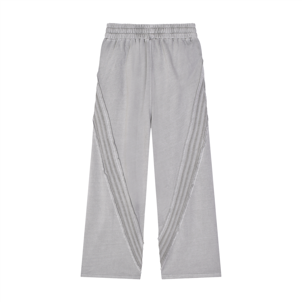 MOON - Snow Washed Tape Raw Edge Sweatpants