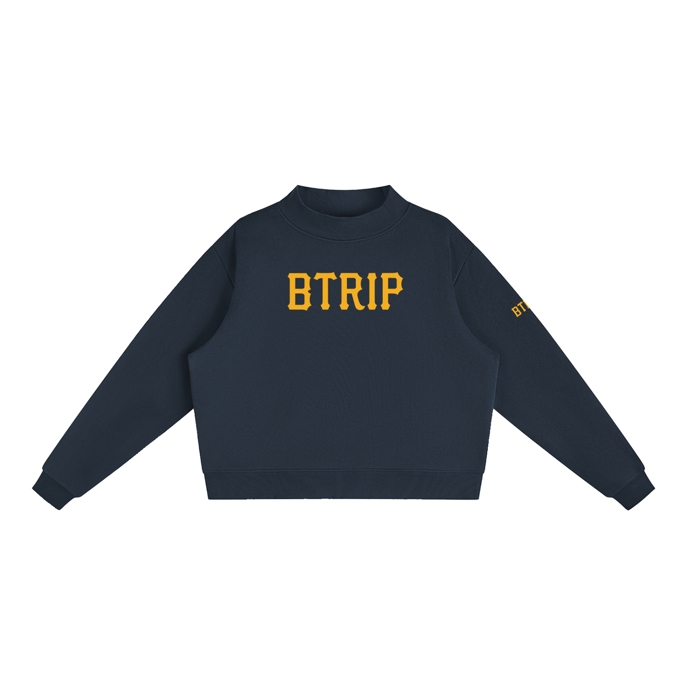 WHVT IF - Essential Fleece Mock-Neck Crew Sweatshirt