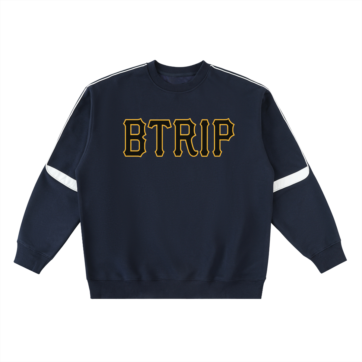 PIRVTES - Oversized Crewneck Taped Sweatshirt