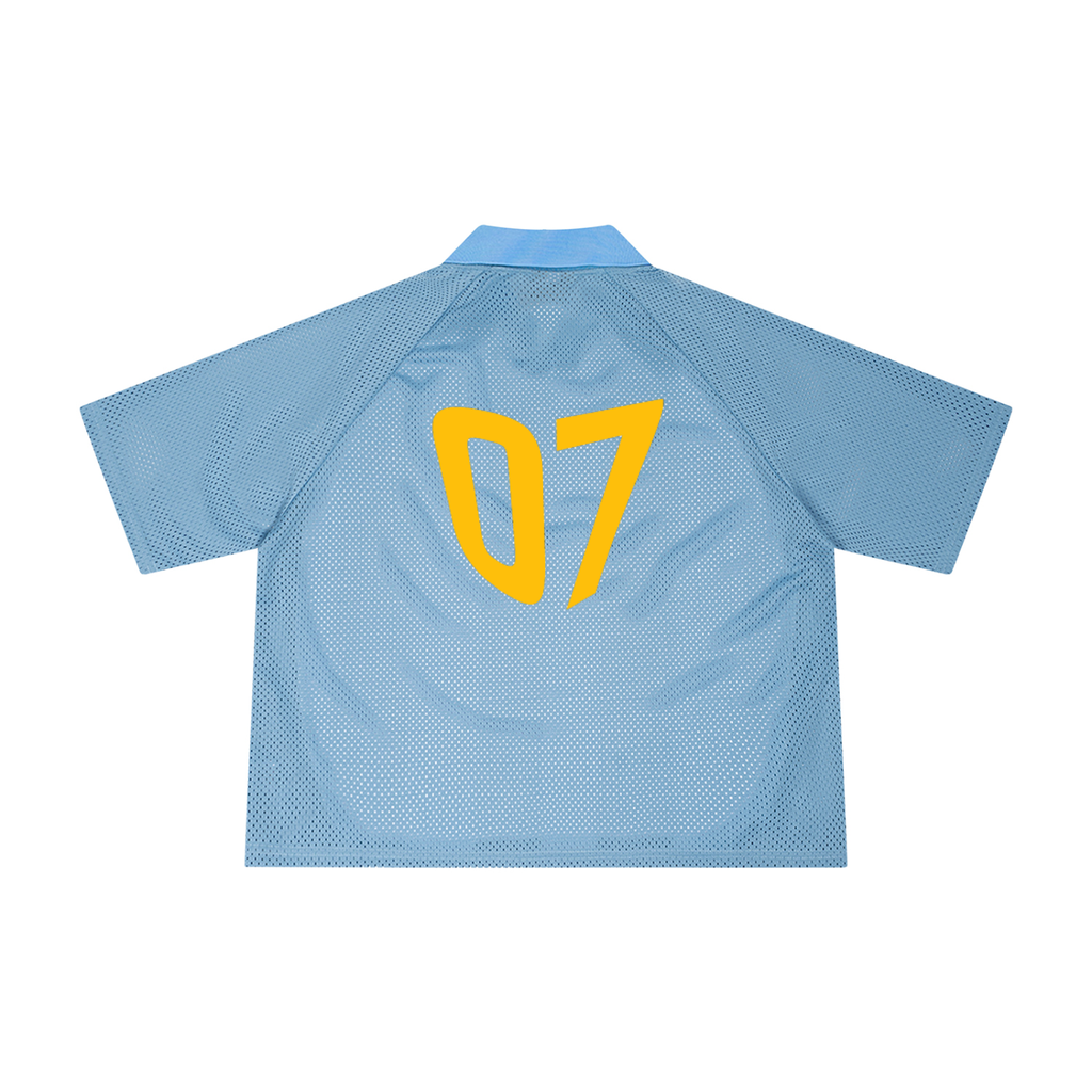 VRGENTINV - Unisex Striped Mesh Boxy Soccer Jersey