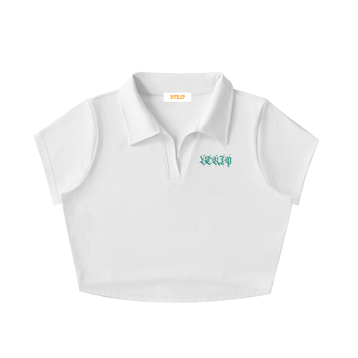 MOVE LIKE THIS | The V-Neck Lapel Crop Polo Top