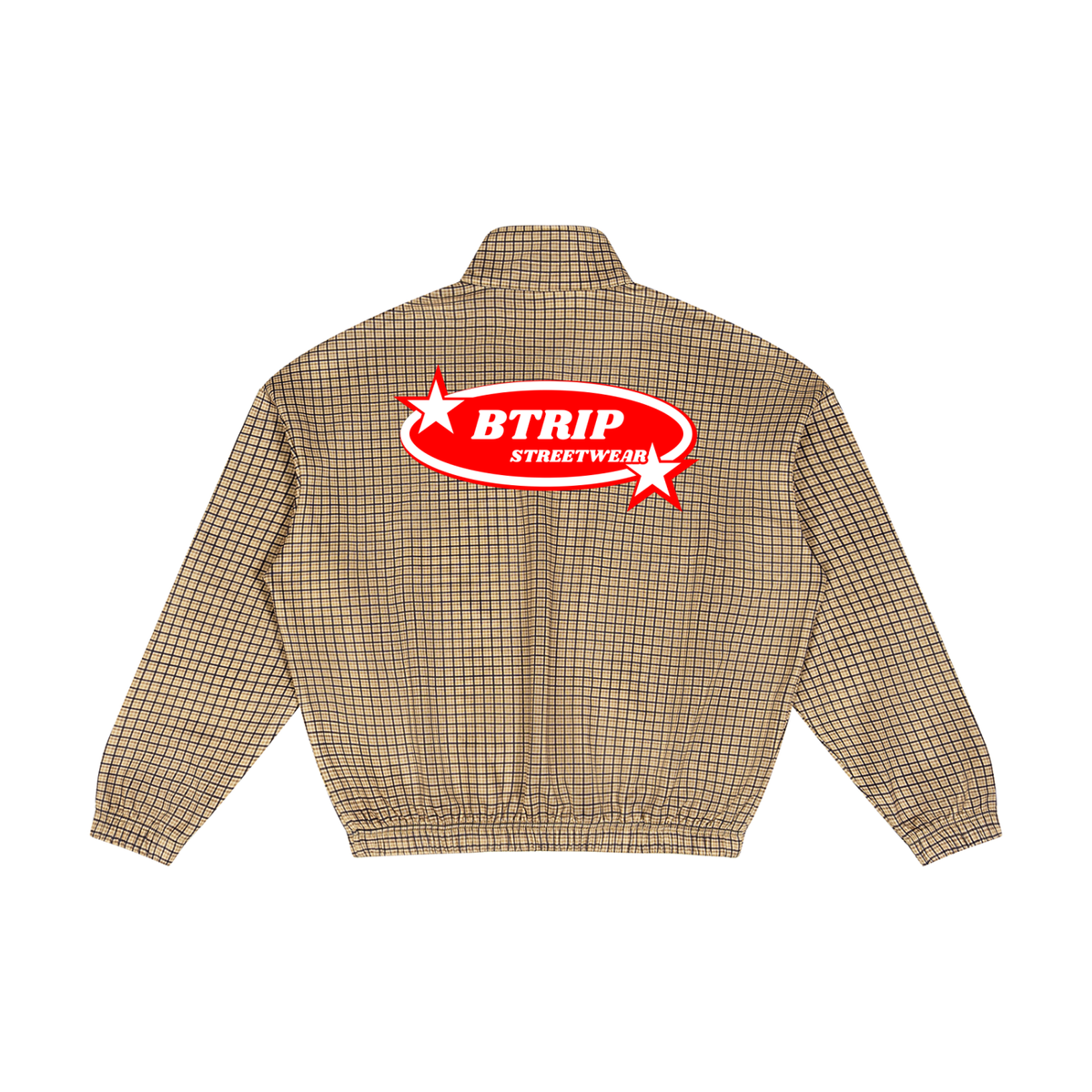 BTRIP STREETWEAR | The Plaid Quarter-Zip Oversized Sweatshirt