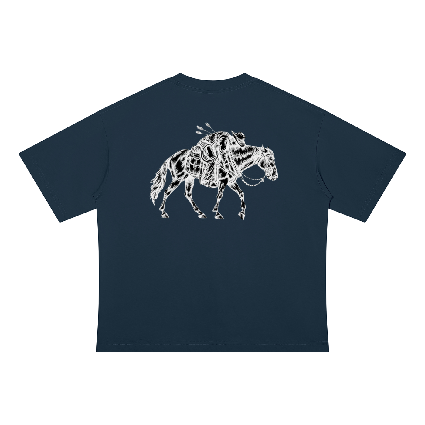 MAN DOWN INVERTED | Unisex Drop Shoulder Cotton T-Shirt