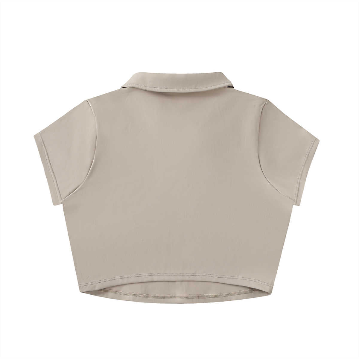 MOVE LIKE THIS | The V-Neck Lapel Crop Polo Top