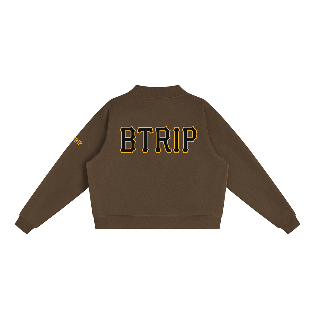 WHVT IF - Essential Fleece Mock-Neck Crew Sweatshirt
