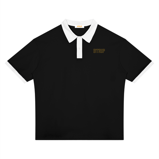 PIRVTES - Unisex Color Block Polo Shirt