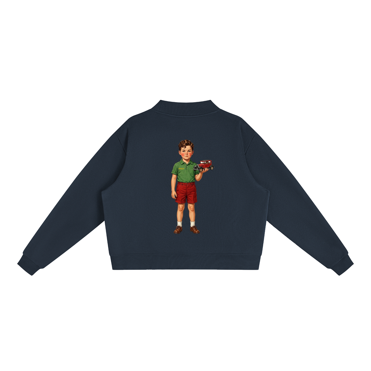 C&A | El Muñeco Fleece Mock-Neck Crew Sweatshirt