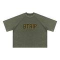 PIRVTES - Unisex Mineral Wash Boxy Waffle T-Shirt