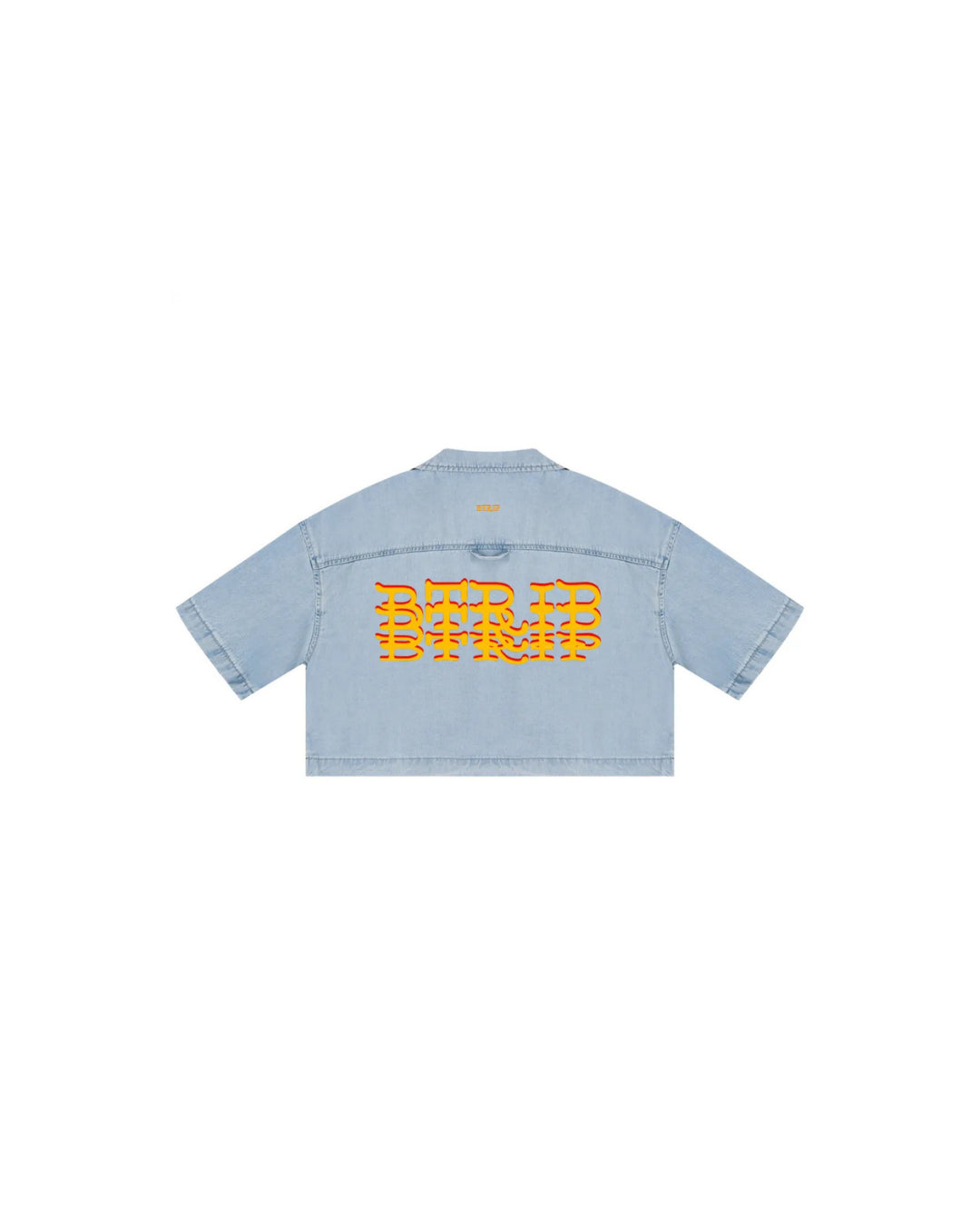 GVBV Vintage Wash Boxy Crop Shirt