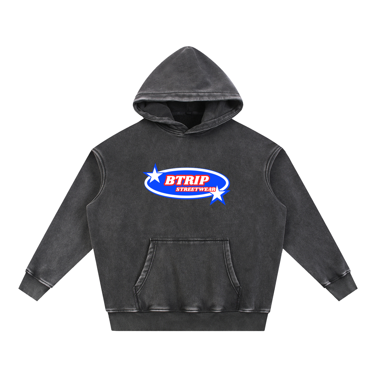 BTRIP STREETWEAR | Snow Wash Fleece Oversize Hoodie