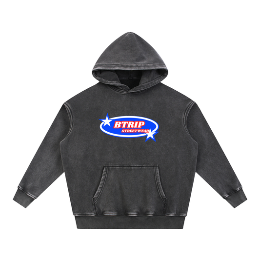 BTRIP STREETWEAR | Snow Wash Fleece Oversize Hoodie