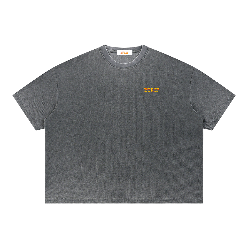 NOT VFRVID - Unisex Vintage Wash Sunfade Boxy Waffle T-Shirt