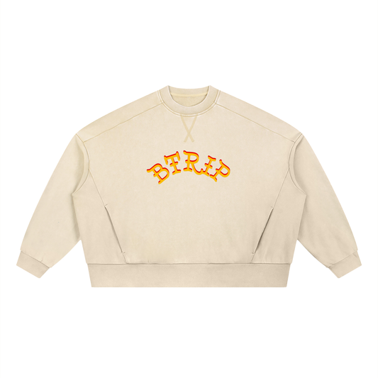 JEY DUO - Mineral Wash Boxy Sweatshirt