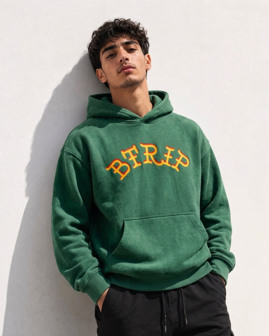 SUAGM Snow Wash Oversized Hoodie