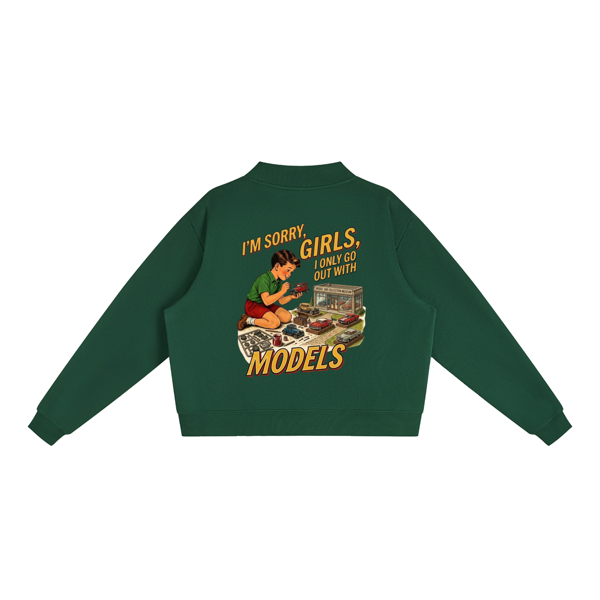 Essential Fleece Mock-Neck Crew Sweatshirt