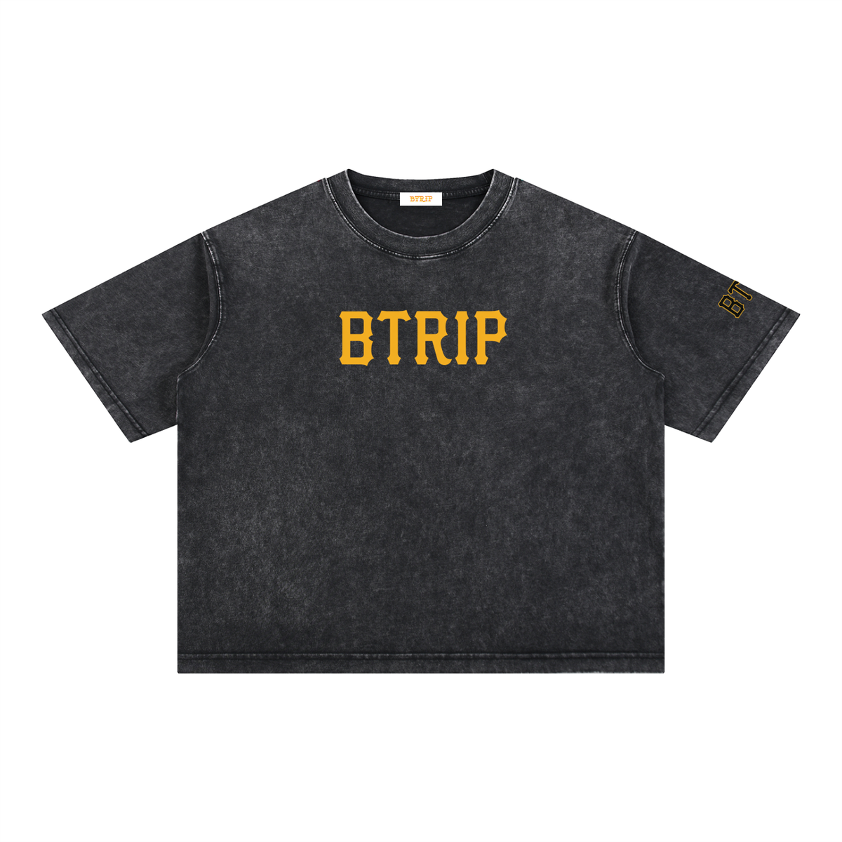PIRVTES - Mineral Wash Boxy Cotton T-Shirt