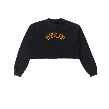 BVBY MUSCLE - Washed Crop Muscle Sweatshirt
