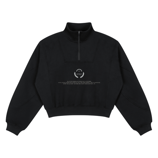 C&A | Women's Loose Fleece Quarter-Zip Sweatshirt