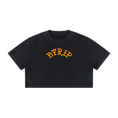 BEACH MELV - Mineral Wash Crop Isla Shirt