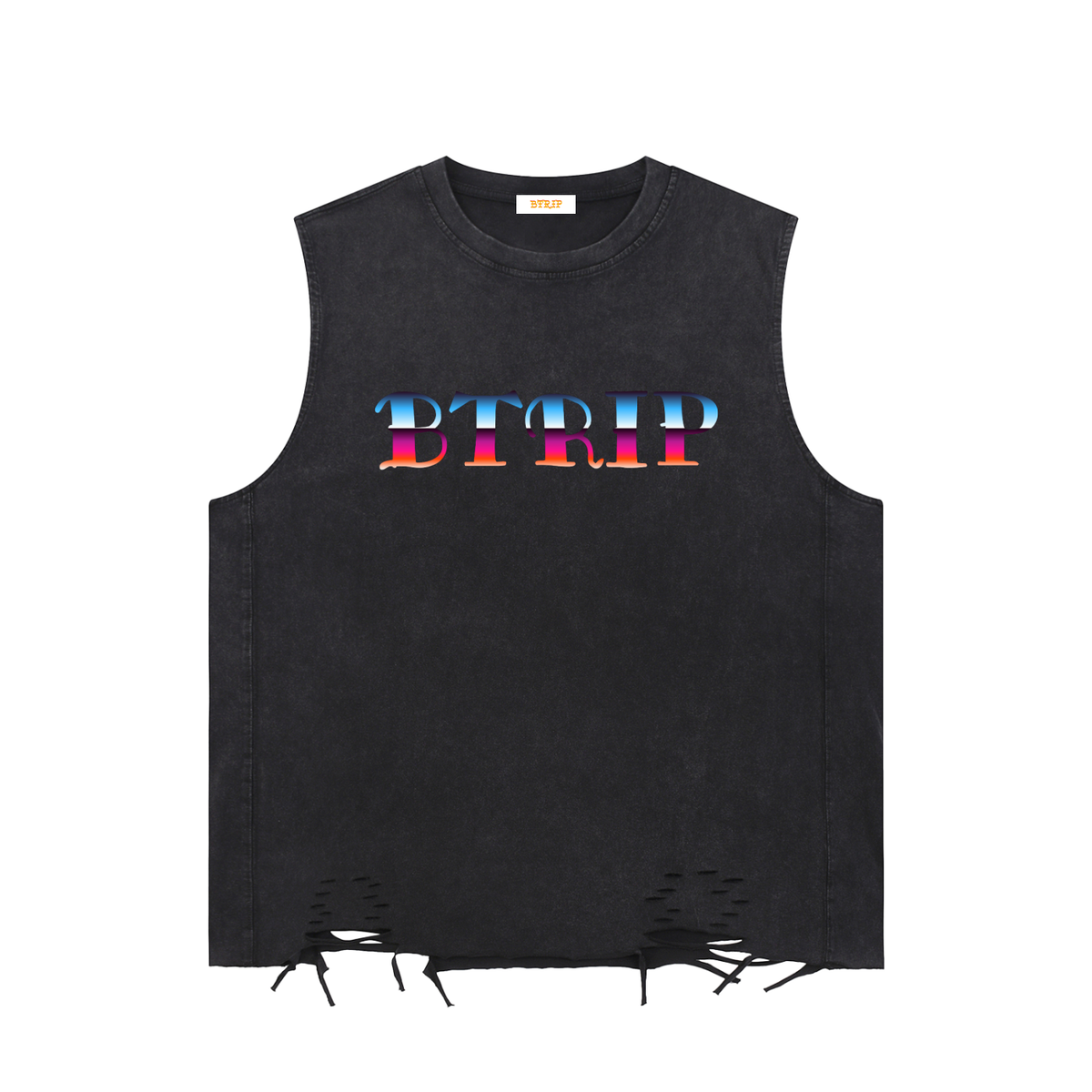 Snow Washed Raw-Hem Tank Top
