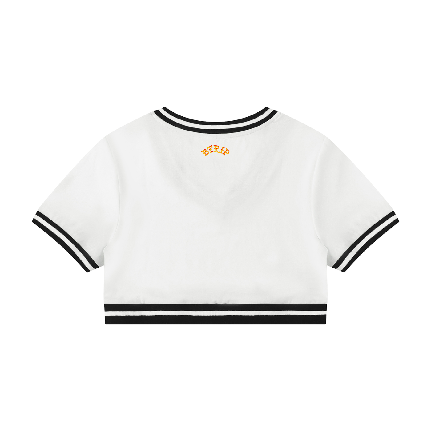 GUVYNVBO - Color Block V-Neck Crop Shirt