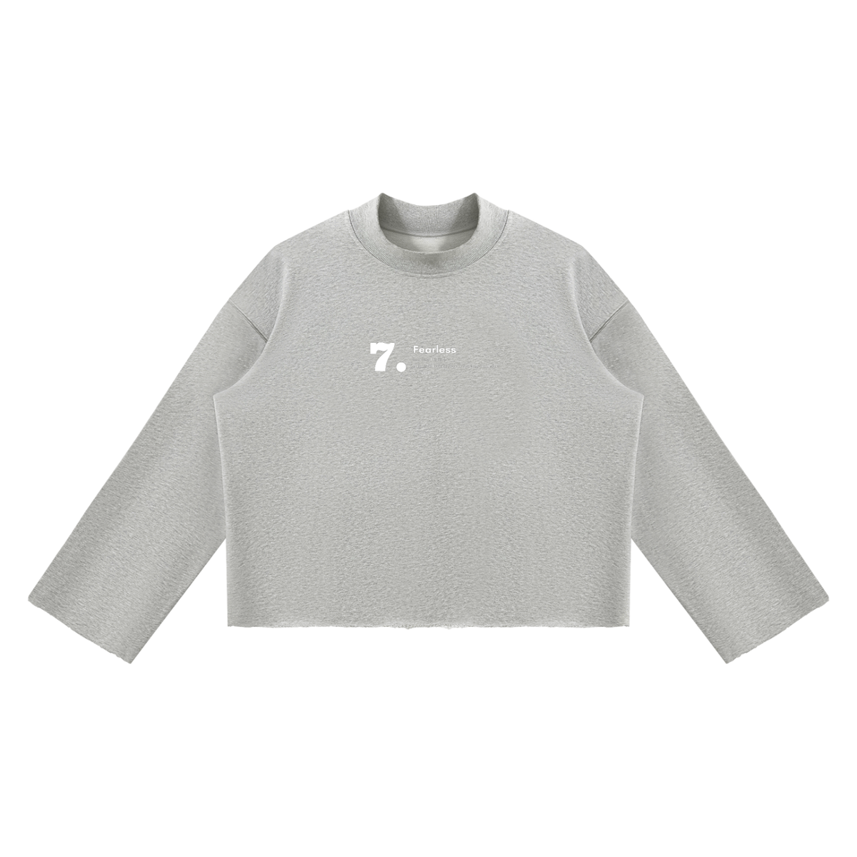 C&A | FEVRLESS 7 Mock Neck Raw Edge Boxy Sweatshirt