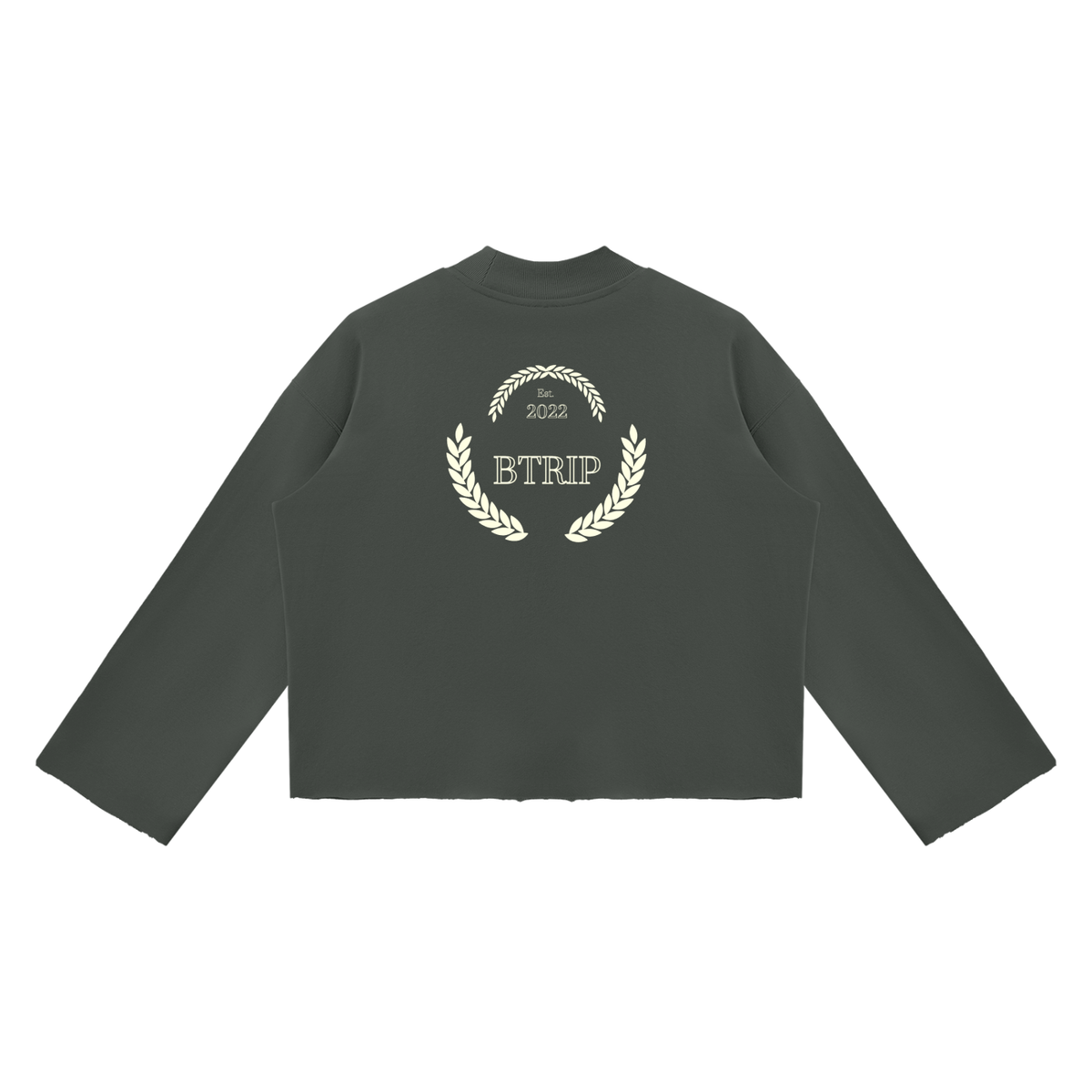 C&A | FEVRLESS 7 Mock Neck Raw Edge Boxy Sweatshirt
