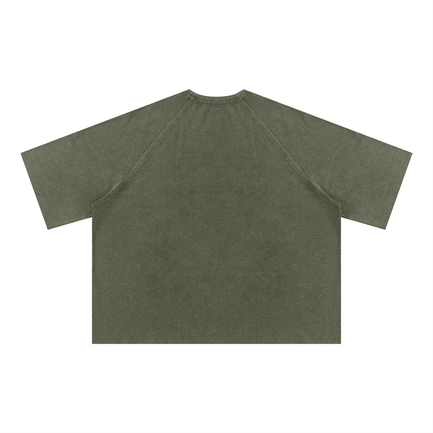 PIRVTES - Unisex Mineral Wash Boxy Waffle T-Shirt