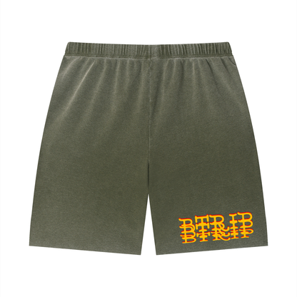 LOCVL - Sunfade Waffle Raw Hem Shorts