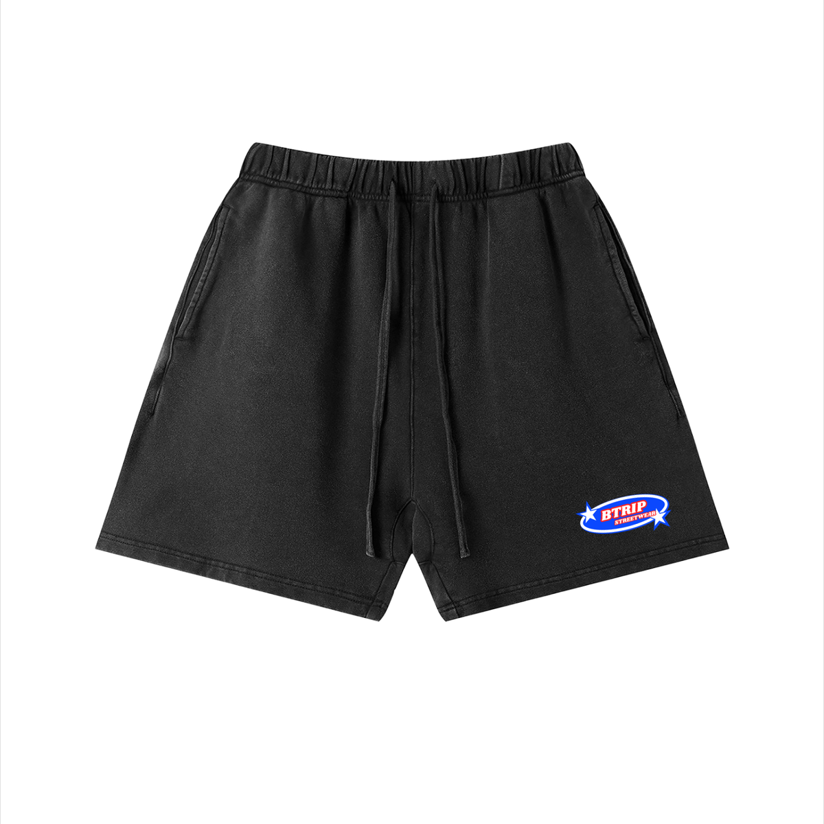 BTRIP STREETWEAR | Unisex Vintage Wash Cotton Shorts