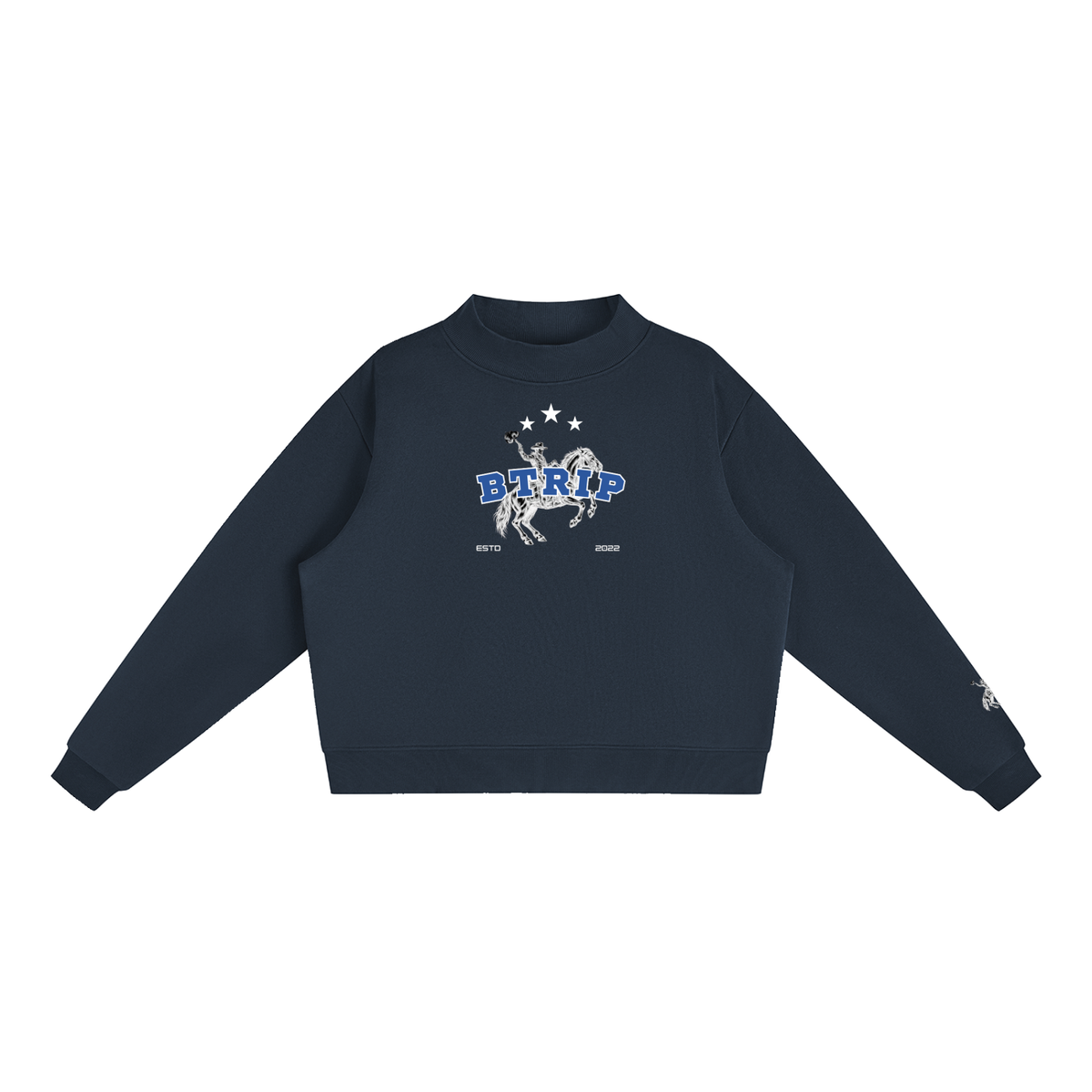 R0DE0 | Women's Fleece Mock-Neck Crew Sweatshirt